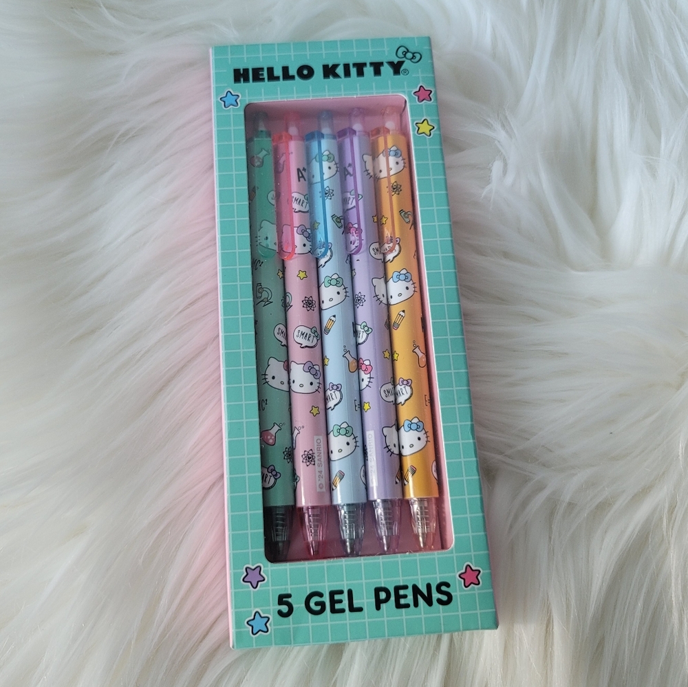 NEW Hello Kitty Gel Pens 5 Pack